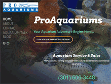 Tablet Screenshot of pro-aquariums.com